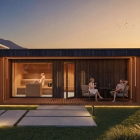 saunahaus moderne styl