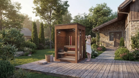 Kombinierte Außensauna MySauna eco Kombinierte Außensauna MySauna eco