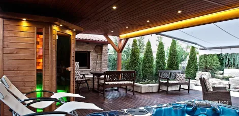 Wellness Außen Sauna Haus mit TÜV Wien Wellness Außen Sauna Haus mit TÜV Wien