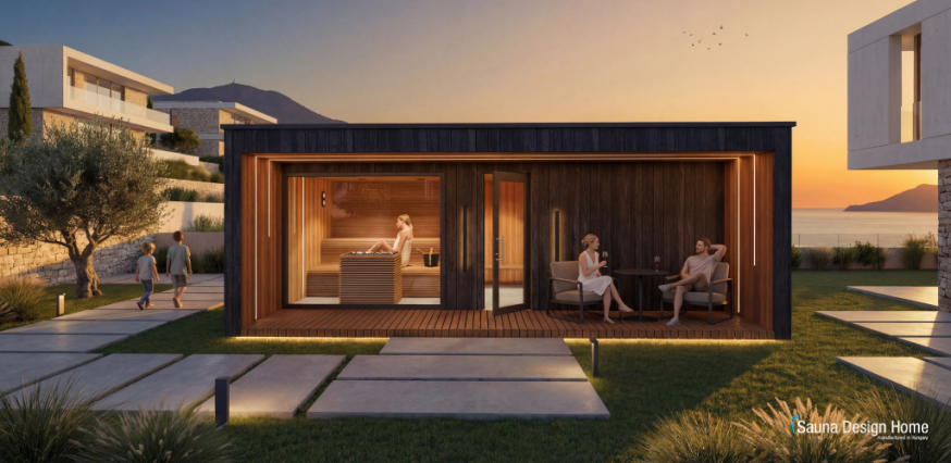 saunahaus moderne styl
