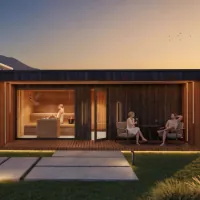saunahaus moderne styl