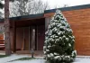 Sauna Haus mit Vordach und Tauchfass Salzburg