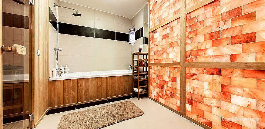 Wellness Badezimmer mit Himalaya Salztherapie Salzburg